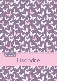  XXX - Le cahier de Lisandre - Petits carreaux, 96p, A5 - Papillons Mauve.