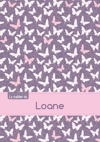  XXX - Le cahier de Loane - Blanc, 96p, A5 - Papillons Mauve.
