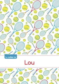 Le cahier de Lou - Blanc, 96p, A5 - Tennis