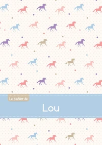 Le cahier de Lou - Petits carreaux, 96p, A5 - Chevaux