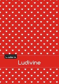 Le cahier de Ludivine - Blanc, 96p, A5 - Petits coeurs