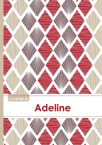  XXX - Le carnet d'Adeline - Lignes, 96p, A5 - Pétales Japonaises Violette Taupe Rouge.