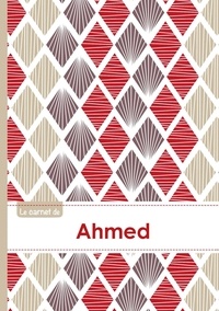  XXX - Le carnet d'Ahmed - Lignes, 96p, A5 - Pétales Japonaises Violette Taupe Rouge.