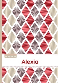  XXX - Le carnet d'Alexia - Lignes, 96p, A5 - Pétales Japonaises Violette Taupe Rouge.