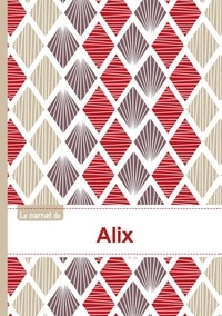  XXX - Le carnet d'Alix - Lignes, 96p, A5 - Pétales Japonaises Violette Taupe Rouge.