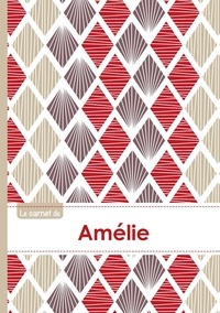  XXX - Le carnet d'Amélie - Lignes, 96p, A5 - Pétales Japonaises Violette Taupe Rouge.