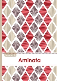  XXX - Le carnet d'Aminata - Lignes, 96p, A5 - Pétales Japonaises Violette Taupe Rouge.