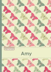  XXX - Le carnet d'Amy - Lignes, 96p, A5 - Papillons Vintage.