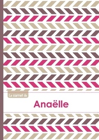  XXX - Le carnet d'Anaëlle - Lignes, 96p, A5 - Motifs Violet Gris Taupe.