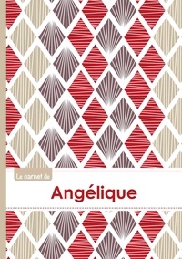  XXX - Le carnet d'Angélique - Lignes, 96p, A5 - Pétales Japonaises Violette Taupe Rouge.