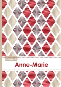  XXX - Le carnet d'Anne-Marie - Lignes, 96p, A5 - Pétales Japonaises Violette Taupe Rouge.