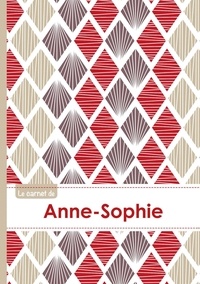  XXX - Le carnet d'Anne-Sophie - Lignes, 96p, A5 - Pétales Japonaises Violette Taupe Rouge.