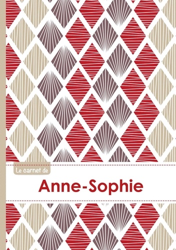  XXX - Le carnet d'Anne-Sophie - Lignes, 96p, A5 - Pétales Japonaises Violette Taupe Rouge.