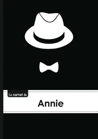 Le carnet d'Annie - Lignes, 96p, A5 - Chapeau et N ud papillon