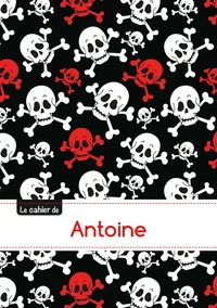 Le carnet d'Antoine - Petits carreaux, 96p, A5 - Têtes de mort