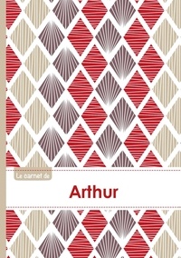  XXX - Le carnet d'Arthur - Lignes, 96p, A5 - Pétales Japonaises Violette Taupe Rouge.
