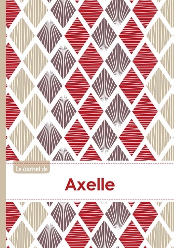  XXX - Le carnet d'Axelle - Lignes, 96p, A5 - Pétales Japonaises Violette Taupe Rouge.