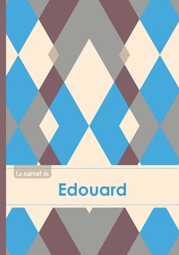  XXX - Le carnet d'Edouard - Lignes, 96p, A5 - Jacquard Bleu Gris Taupe.
