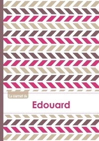  XXX - Le carnet d'Edouard - Lignes, 96p, A5 - Motifs Violet Gris Taupe.