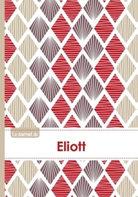  XXX - Le carnet d'Eliott - Lignes, 96p, A5 - Pétales Japonaises Violette Taupe Rouge.