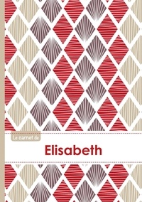  XXX - Le carnet d'Elisabeth - Lignes, 96p, A5 - Pétales Japonaises Violette Taupe Rouge.
