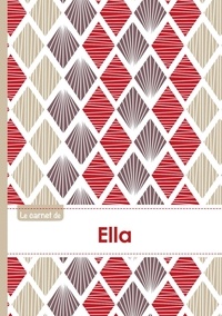  XXX - Le carnet d'Ella - Lignes, 96p, A5 - Pétales Japonaises Violette Taupe Rouge.