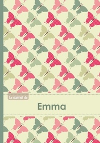  XXX - Le carnet d'Emma - Lignes, 96p, A5 - Papillons Vintage.