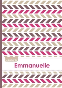  XXX - Le carnet d'Emmanuelle - Lignes, 96p, A5 - Motifs Violet Gris Taupe.