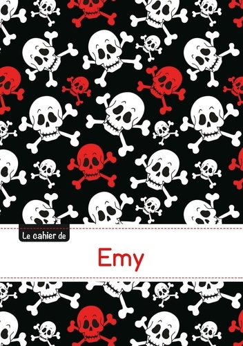  XXX - Le carnet d'Emy - Petits carreaux, 96p, A5 - Têtes de mort.