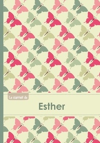  XXX - Le carnet d'Esther - Lignes, 96p, A5 - Papillons Vintage.