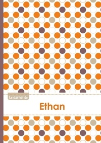  XXX - Le carnet d'Ethan - Lignes, 96p, A5 - Ronds Orange Gris Violet.