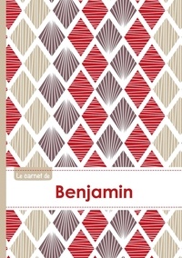  XXX - Le carnet de Benjamin - Lignes, 96p, A5 - Pétales Japonaises Violette Taupe Rouge.