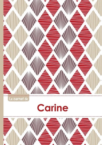  XXX - Le carnet de Carine - Lignes, 96p, A5 - Pétales Japonaises Violette Taupe Rouge.