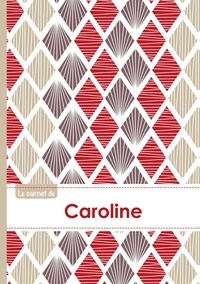  XXX - Le carnet de Caroline - Lignes, 96p, A5 - Pétales Japonaises Violette Taupe Rouge.