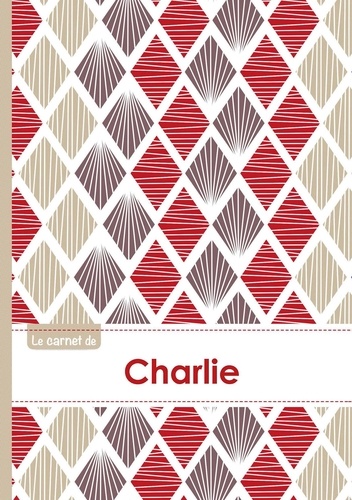  XXX - Le carnet de Charlie - Lignes, 96p, A5 - Pétales Japonaises Violette Taupe Rouge.