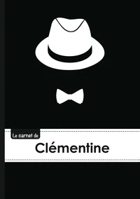 Le carnet de Clémentine - Lignes, 96p, A5 - Chapeau et N ud papillon