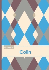  XXX - Le carnet de Colin - Lignes, 96p, A5 - Jacquard Bleu Gris Taupe.
