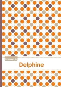  XXX - Le carnet de Delphine - Lignes, 96p, A5 - Ronds Orange Gris Violet.