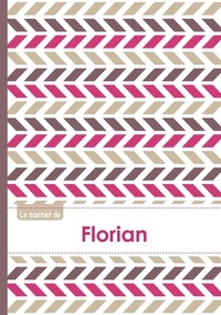  XXX - Le carnet de Florian - Lignes, 96p, A5 - Motifs Violet Gris Taupe.