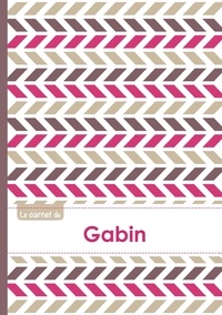  XXX - Le carnet de Gabin - Lignes, 96p, A5 - Motifs Violet Gris Taupe.