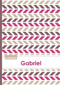  XXX - Le carnet de Gabriel - Lignes, 96p, A5 - Motifs Violet Gris Taupe.