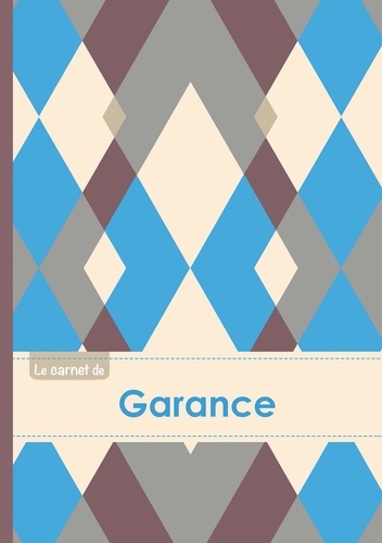  XXX - Le carnet de Garance - Lignes, 96p, A5 - Jacquard Bleu Gris Taupe.