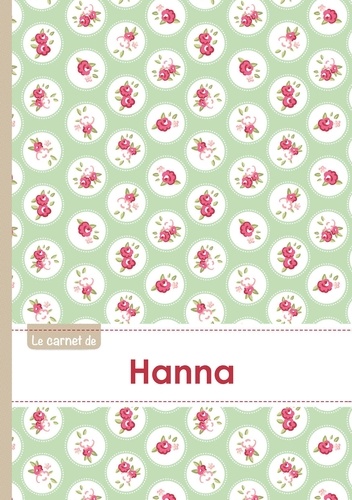  XXX - Le carnet de Hanna - Lignes, 96p, A5 - Roses Tea time.