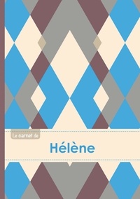 XXX - Le carnet de Hélène - Lignes, 96p, A5 - Jacquard Bleu Gris Taupe.