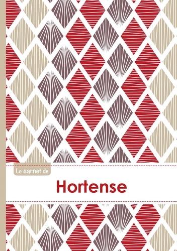  XXX - Le carnet de Hortense - Lignes, 96p, A5 - Pétales Japonaises Violette Taupe Rouge.