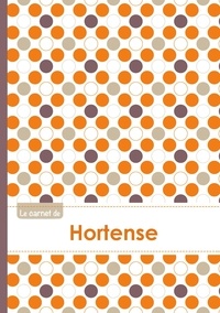  XXX - Le carnet de Hortense - Lignes, 96p, A5 - Ronds Orange Gris Violet.