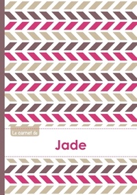  XXX - Le carnet de Jade - Lignes, 96p, A5 - Motifs Violet Gris Taupe.