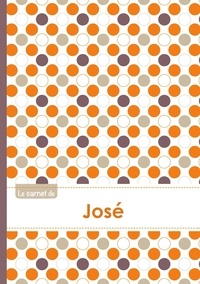  XXX - Le carnet de José - Lignes, 96p, A5 - Ronds Orange Gris Violet.