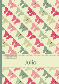 Le carnet de Julia - Lignes, 96p, A5 - Papillons Vintage