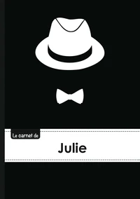 Le carnet de Julie - Lignes, 96p, A5 - Chapeau et N ud papillon